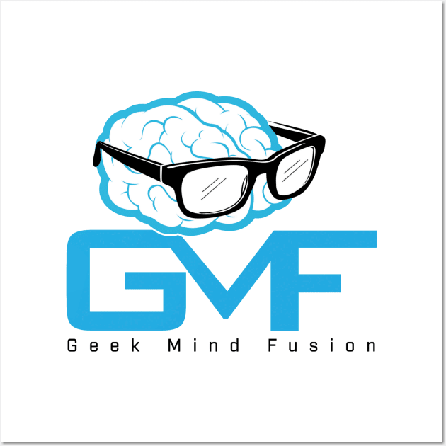 Geek Mind Fusion Logo - Vertical (Light Colors) Wall Art by GeekMindFusion